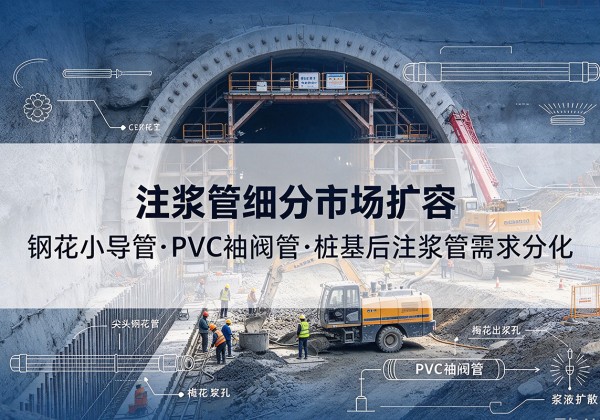 麻山注浆管细分市场扩容，隧道钢花小导管、PVC 袖阀管、桩基后注浆管需求分化